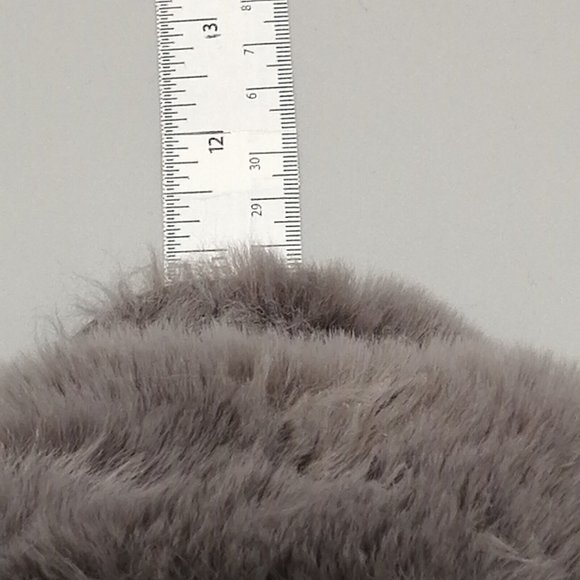 Express Womens Flat Heel Slide Slippers Faux Fur Gray Sz M 7-8 - Picture 8 of 10